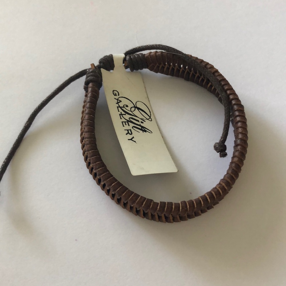 Leather braid bracelet